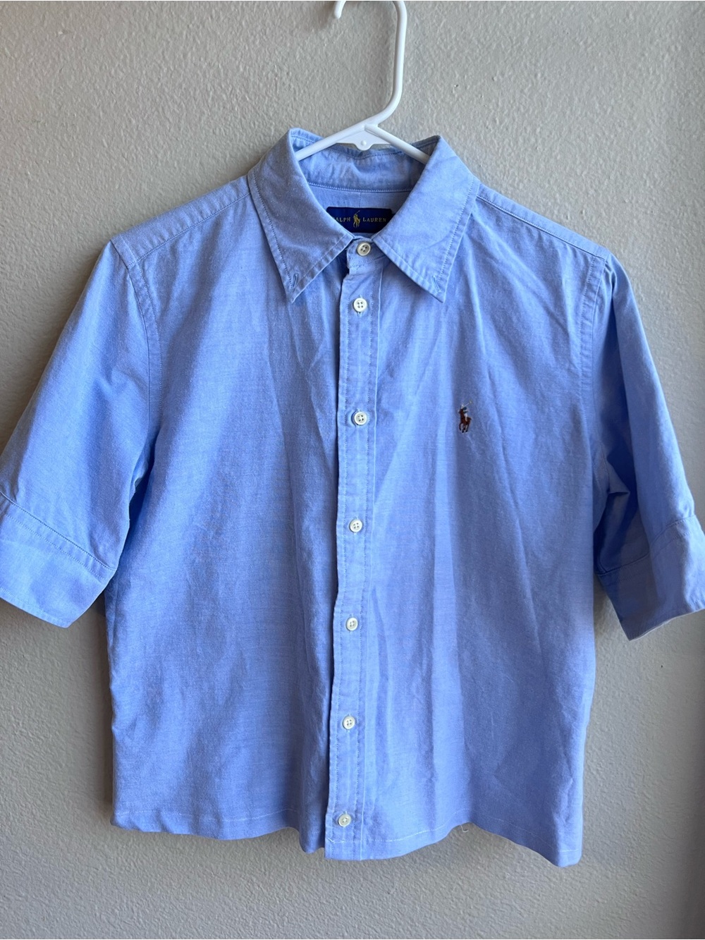 Kids Ralph Lauren Light Blue Short-Sleeve Button-Down Shirt